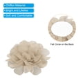 thumbnail image 4 of Uxcell 2.8" Chiffon Flowers Mesh Fabric Flowers Sewing Fabric Appliques Khaki 10 Pcs, 4 of 6