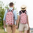 thumbnail image 6 of Balery Hand Drawn Strawberry Vintage Canvas Backpack for Men and Women - Large Capacity, Durable Travel Laptop Bag for School, Work, Hiking, and Outdoor Activities, 6 of 7