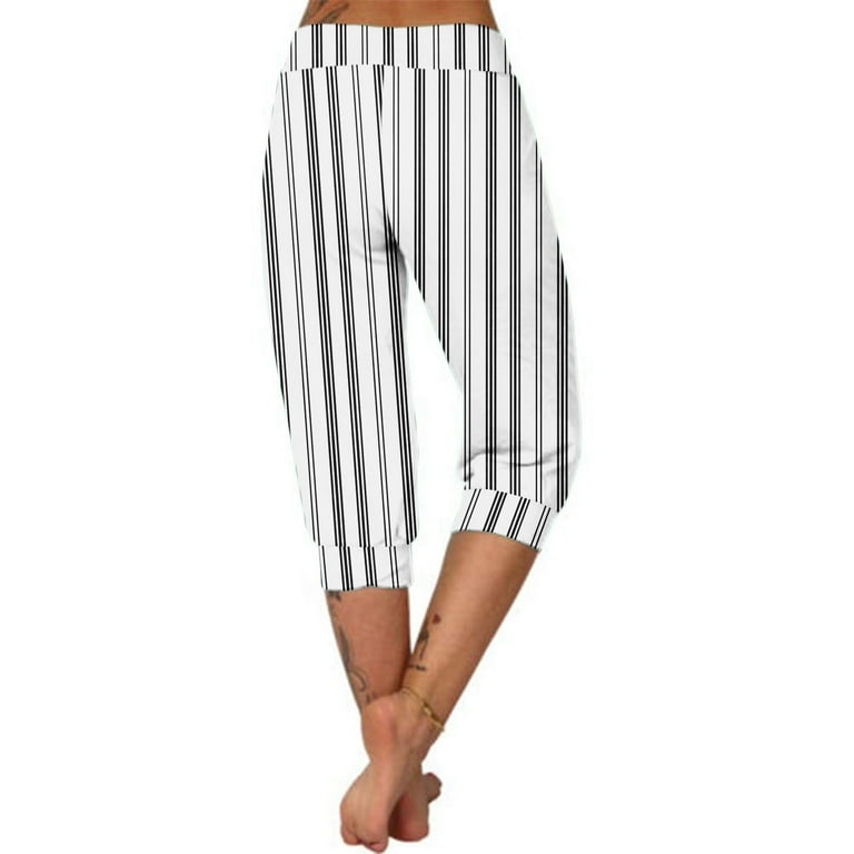 Casual Elastic Waist Linen Pants 3610