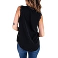 thumbnail image 2 of Top de Tirantes Holgado Sin Mangas con Cuello en V y Encaje de Pestañas de Verano, Color Negro, Talla L, 2 of 10