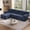 Blue, variant on COPIAE 113.4" Cloud Modular Sofa with Ottoman, Deep-Seat Boneless Couch, Plush Corduroy Upholstery, High-Back Support Sofas for Living Room, No Assembly Required, Light Gray