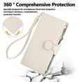 thumbnail image 2 of Allytechgroup iPhone 14 Case Wallet with Strap & Zipper Pocket, Crossbody Phone Case for Apple iPhone 14 Cover with Card Slots, Stand Function, Magnetic Closure PU Leather Folio Case,Beige, 2 of 9