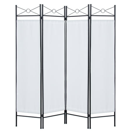 Wicker Room Divider Screens Best Choice Products 6ft 4-Panel Folding Privacy Screen Room Divider with Steel Frame, White ()
