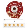 thumbnail image 6 of 15 Inch Round Placemats Set of 4, Gingerbread Red Non Slip Heat Insulation PP Table Mats, Christmas Winter Snowflake Washable Place Mats for Kitchen Dining Party Table Decor, 6 of 7