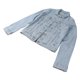 thumbnail image 2 of Chaqueta de mujer Nikou corte entallado cuello vuelto manga larga informal azul claro XL, 2 of 15