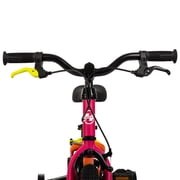 Huffy 12-Inch GRM Kids’ Bike, Multiple Ways to Learn: Balance Mode, Training Wheels & Standard Riding, Triple Brake System, Parent Assist Handle, Fits Riders 33–43 Tall, Ages 3-5, Fuchsia