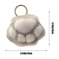 thumbnail image 3 of kkbbma under $5 Cute Keychain Cat Paw Decor Pom Pom Keychain,Stuffed Animal Keychain Backpack Charms for Teen Girls,Cat Lovers Keychain Plush Keychain Gifts Keychain, 3 of 6
