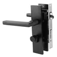thumbnail image 4 of Cerradura de aluminio para puerta de dormitorio, cerradura de seguridad para el hogar, manija para dormitorio con llaves, tornillo negro, 4 of 14