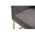 thumbnail image 3 of Modrest Yukon 18" Modern Steel & Fabric Dining Chair in Gray/Antique Brass, 3 of 4