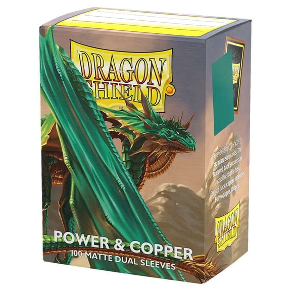 Dragon Shield | Matte Dual Standard Size Card Sleeves | 100ct - Smooth & Tough Premium TCG Sleeves - Compatible with Pokemon, One Piece, and Magic: The Gathering | Power & Copper