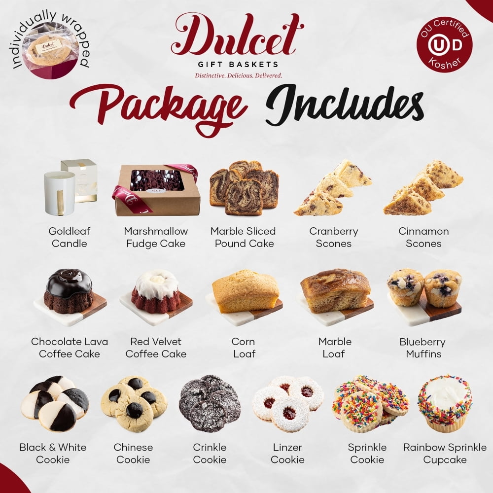 Dulcet Gift Baskets Deluxe 3-Tier Tower - Delightful Baked Delicacies & Treats