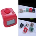 thumbnail image 4 of Contador de electrónico, contador de números de 6 dígitos, contador de vueltas con pantalla digital de 6 canales y anillo ajustable de mano para Rojo, 4 of 8