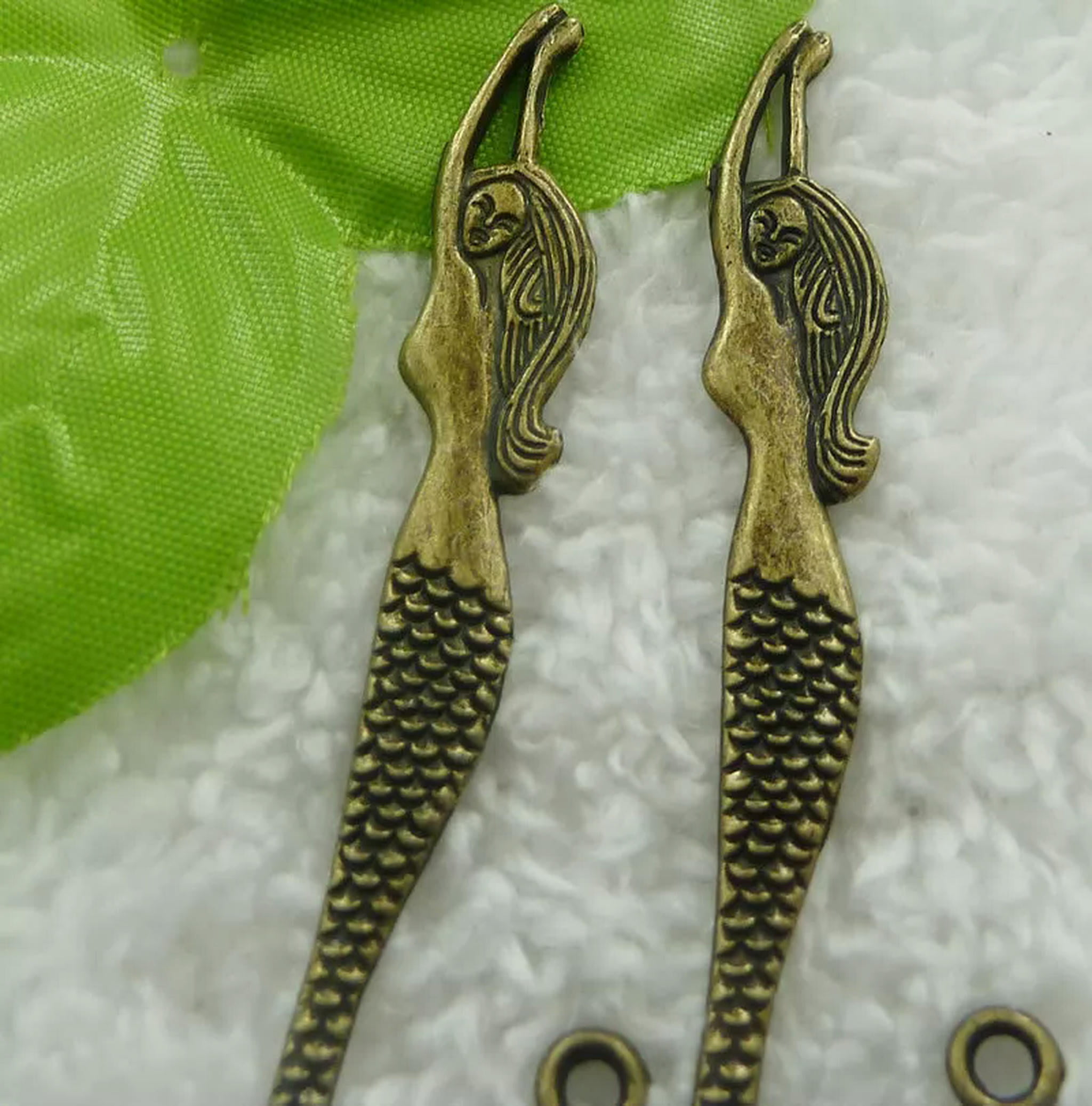 HOOUN 56 pcs bronze plated mermaid bookmarks 84x22mm B2062
