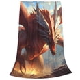 thumbnail image 2 of Fotbe Ferocious Dragon Fury Manta de Franela Acolchonada con Estampado, Súper Suave y Esponjosa, Extra Grande para Sofá, Cama, Uso Todo el Año-80"x60", 2 of 7