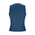 thumbnail image 6 of Wyobmus Summer Tank Tops for Women 2025 Ribbed Knit Sleeveless Tanks Slim Fit Round Neck Shirts Casual Basic Tops Blue, 6 of 7