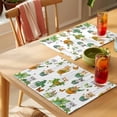 thumbnail image 4 of Cute Cartoon Placemats Set of 8 Cat Butterfly Spring Floral Botanical Place Mats Indoor Wipeable Table Mats Washable Cloth Dining Table Placemats for Kitchen Holiday Party Home Decor 13x19 Inch, 4 of 9
