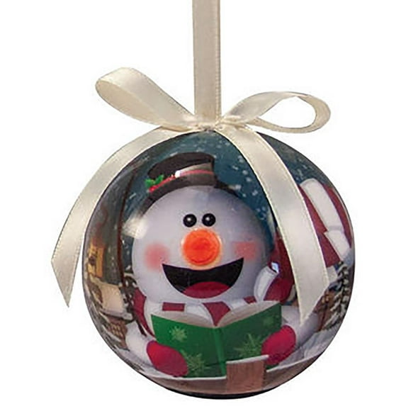 Blinking Christmas Tree Ornament- Snowman Caroler, Snowman Caroler, Size: One Size, D&D Distributing