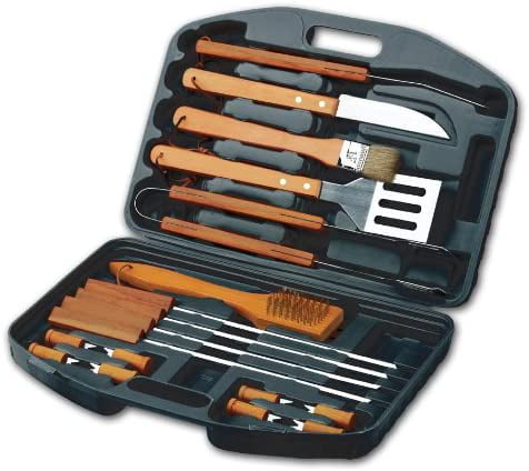 Free Shipping Fine Life 19-Piece BBQ Set in Carry Case New 