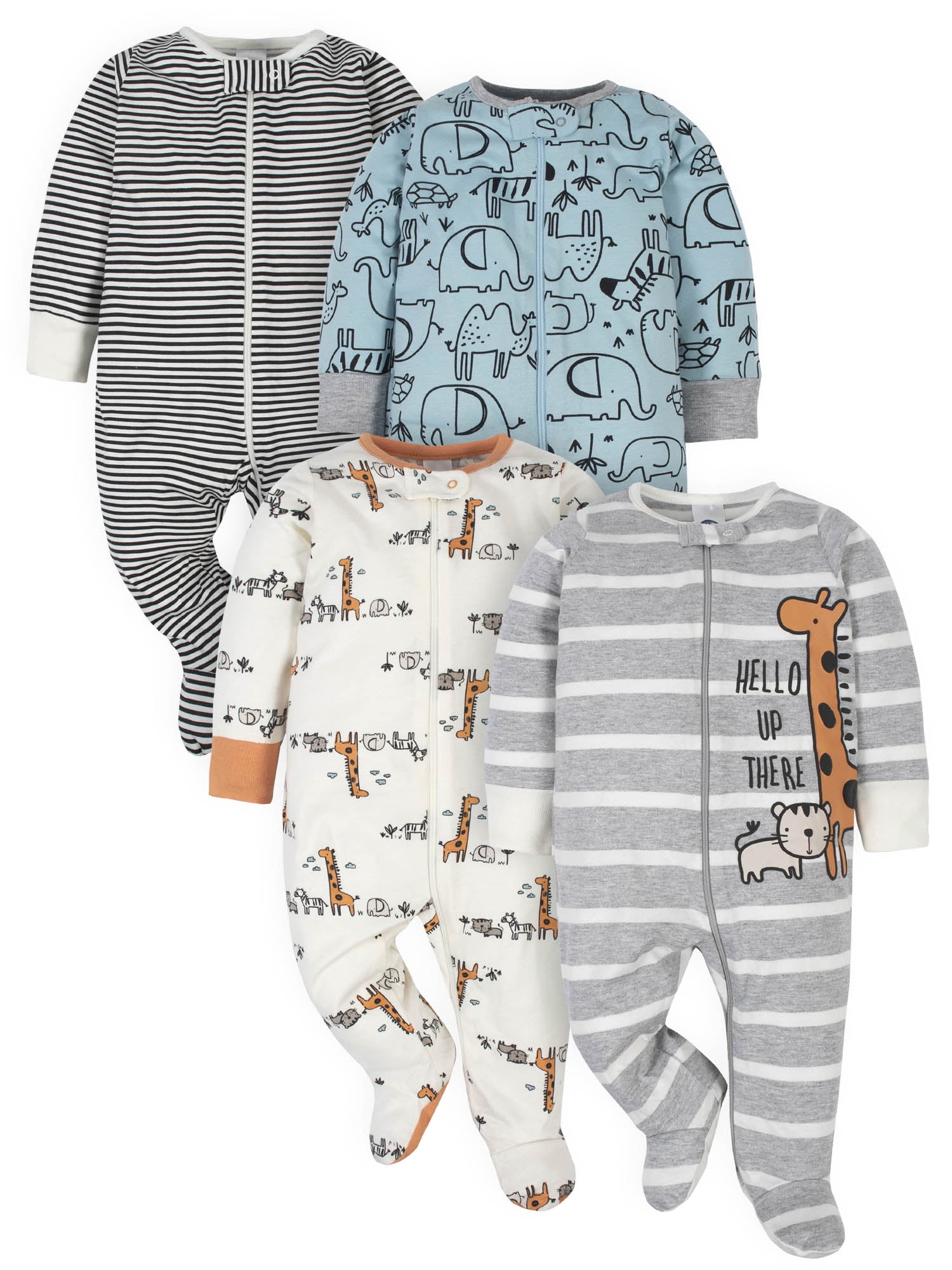 Gerber Gerber Baby Boy Sleep 'N Play Pajamas, 4Pack