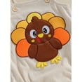 thumbnail image 5 of Baby Girl Boy Thanksgiving Outfit Turkey Romper Corduroy Overalls Sleeveless Straps Jumpsuits Bodysuits Cute Fall Clothes, 5 of 8