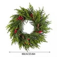 thumbnail image 2 of Eoozwa Artificial Christmas Wreath for Front Door Xmas Red Berry Wreath with Pine Needles Pine Cones Eucalyptus Leaves Christmas Decorations for Winter Wall Outdoor Home Holiday Xmas Decor, 2 of 6