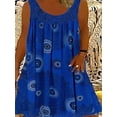 thumbnail image 4 of Vestido Informal De Talla Grande, Vestido Sin Mangas Con Cuello Redondo Bordado Con Ojales Y Estampado De Azulejos Para Mujer, 4 of 4