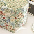 thumbnail image 6 of Boho Fabric Storage Basket with Handles, Large Capacity Foldable Floral Organizer for Clothes and Sundries, Quilted Puffer Tote Bag for Home, Picnic, Shopping, Travel, 6 of 7