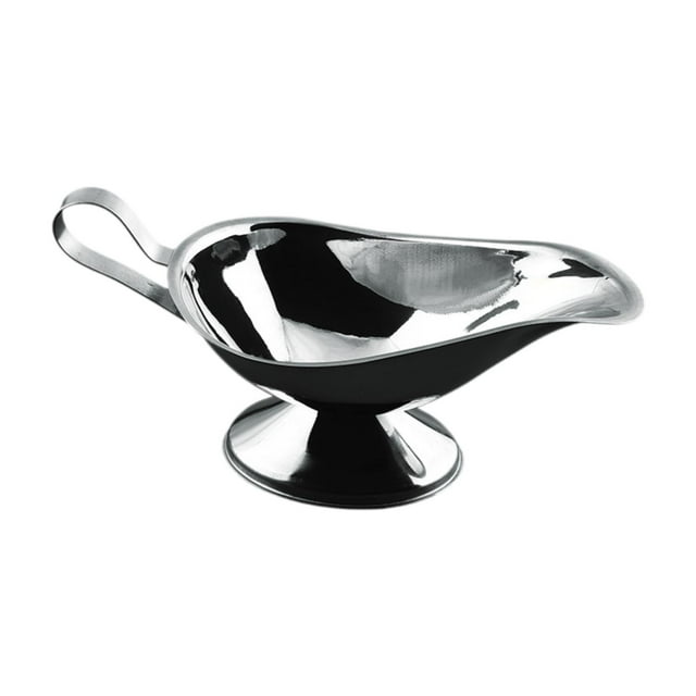 Salsera de acero inoxidable de 10 oz con asa ergonómica - Tazón para servir salsas y aderezos Argén
