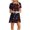 Star Black, variant on Cmfcve American Flag Star Mini Dress Short Sleeve Round Neck Stars Stripes Midi Dress Lightweight Bohemian Vacation Straight Dresses