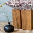 thumbnail image 3 of Geometric Fluffy Throw Pillow Cushion Cover, Big Small Squares Retro Pattern Geometric Design, Decorative Square Accent Pillow Case, 36" x 36", Brown Purple Grey, by Ambesonne, 3 of 5