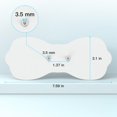 thumbnail image 2 of Almohadillas de electrodos inalámbricas MASTOGO Tens Unit, almohadillas de electrodos de repuesto con conectores a presión estándar de 3,5 mm (juego de 4 unidades) (blancas), 2 of 5