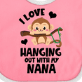 thumbnail image 4 of Inktastic Monkey I Love Hanging out with My Nana Boys or Girls Baby Bib, 4 of 4