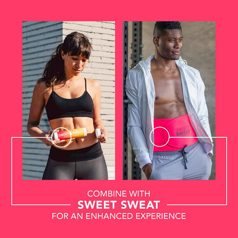Sweet Sweat Waist Trimmer - Neon Pink | Premium Waist Trainer Belt for Men  & Women (Medium)