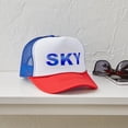 thumbnail image 4 of CafePress - Blue SKY - Adjustable Unisex Printed Trucker Hat with Mesh Back, 4 of 10