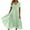 Green, variant on Uaswgudfs 2025 Women's Elegant V-Neck Short Sleeve Dress​ - Lace Detailing & A-Line Skirt for Summer Events Green 2XL