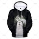 thumbnail image 3 of Sudadera con capucha con estampado 3D de alpaca para niños, de manga larga, para correr al aire libre, de gran tamaño, 3 of 5