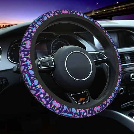 Steering Wheel Cover for Women Breathable Boho Steering Wheel Protector Universal 37-38cm Car Accessories