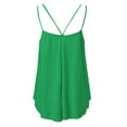 thumbnail image 4 of Razzly Women's Summer Loose Fit Hollow Out Round Neck Camisole Top for Casual Versatile Wardrobe(Green,XL), 4 of 5