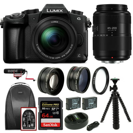 Panasonic Lumix G85 4K Mirrorless Camera with 12-60mm and 45-200mm Lens