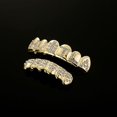 thumbnail image 4 of LAICAIW JINAO New Custom Fit Gold Plated Hip Hop Teeth Grillz Caps Fangs Top & Bottom Grill Set Vampire teeth, 4 of 7