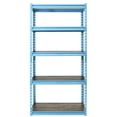 thumbnail image 3 of King's Rack Blue 5-Tier Boltless Tier Height Adjustable Steel Frame Garage Storage  Shelving Units (36" W x 18" D x 72"), 3 of 6