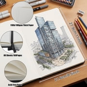 Hapric Sketch Hardcover Sketch Book, 8.5x11 in, 160 Pages
