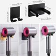 thumbnail image 2 of Soporte para secador de pelo, sin taladro, soporte Universal de Metal, soporte para secador de pelo de pared para baño, dormitorio, hoteles, peluquería, 2 of 5