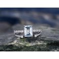 thumbnail image 3 of HeartsAndYou 2.1ct Natural Aquamarine Bridal Set Engagement Ring 100% 14k SOLID White Gold, 3 of 8