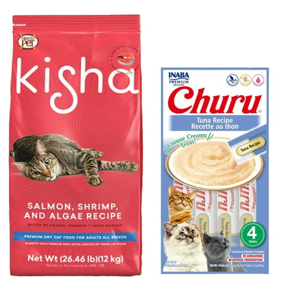 Kisha 12 KG + Churu Atún Sobre con 4 Tubos de 14 g