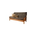 thumbnail image 6 of Wood Futon Frame Queen Size - Classic Style Sofa Bed with Mission Arms, 6 of 12