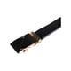 thumbnail image 2 of Cinturón de cuero para hombre Allegra K con hebilla deslizante automática Negro-Dorado Geométrico 125cm/34-41pulgadas, 2 of 5