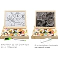 thumbnail image 3 of Juguete educativo HUOGUO, arte magnético, caballete con animales y rompecabezas, 3 of 4