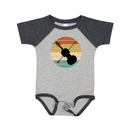 

Inktastic Violin Music Retro Sunset Gift Baby Boy or Baby Girl Bodysuit