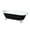 Black / White / Brushed Nickel, variant on Aqua Eden VBTND663013NB0 66" Cast Iron Oval Double Ended Clawfoot Tub (No Faucet Drillings), White/Matte Black